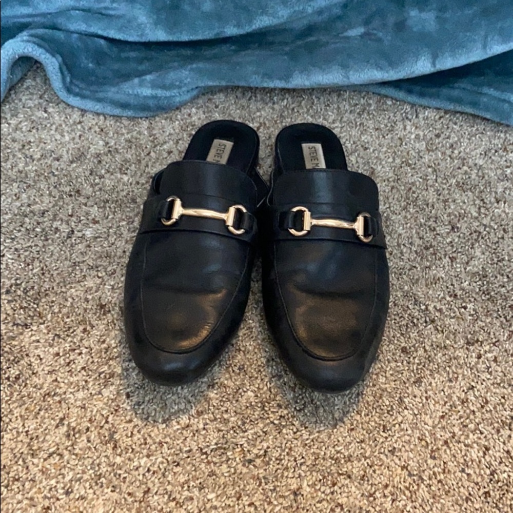 Black loafers